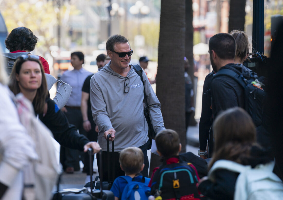 Jayhawks arrive in San Diego with clean bill of health